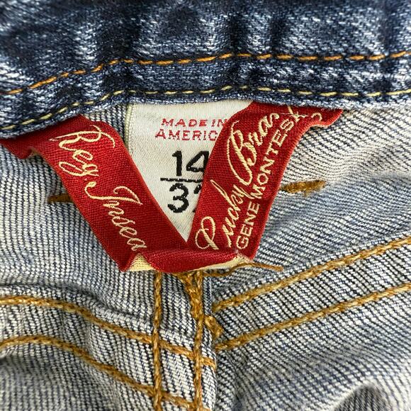 Lucky Brand Jeans Women's 14/32 Blue Y2K by Gene Montesano Straight Leg VTG - Picture 9 of 16